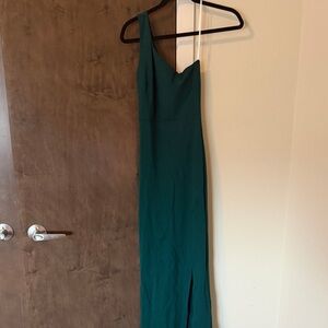 Lulu's One-Shoulder Teal Dress